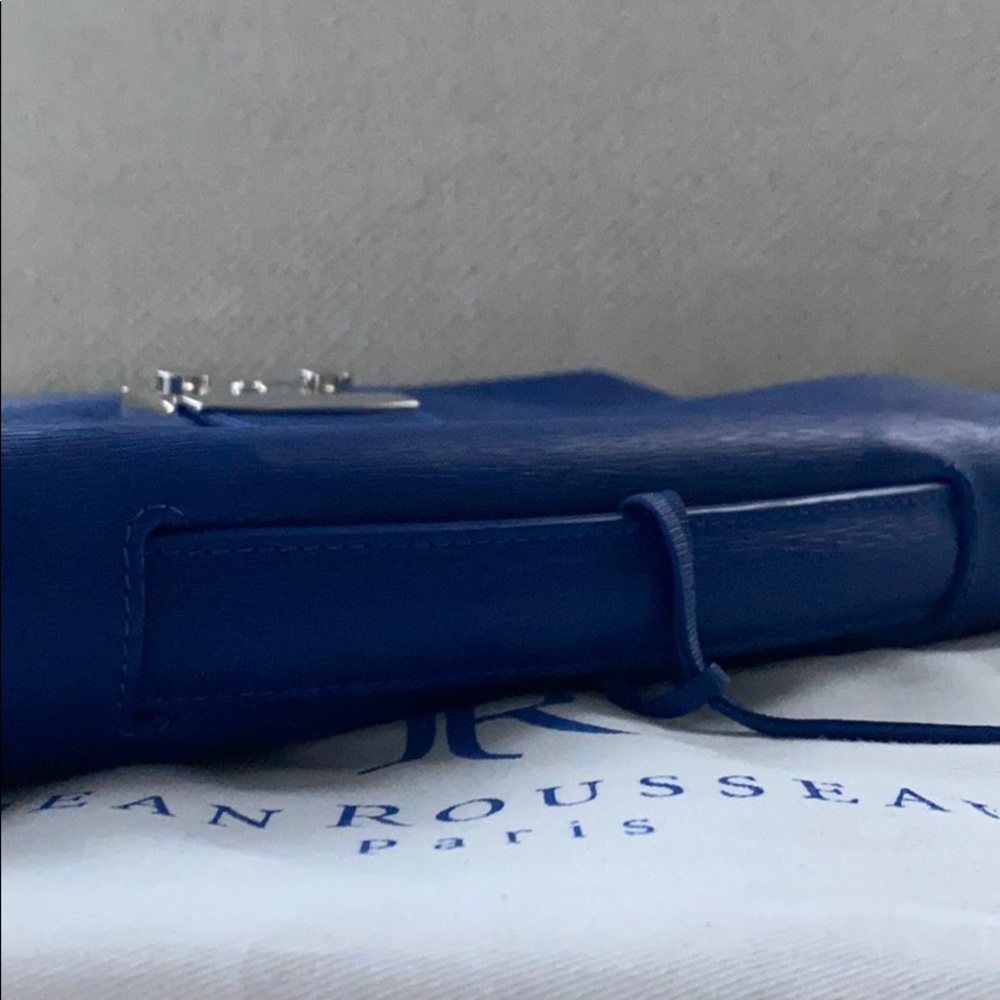 Jean Rousseau Blue Calf Leather Briefcase - Picture 12 of 16